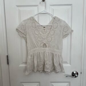 Free People White Lace Women’s Top